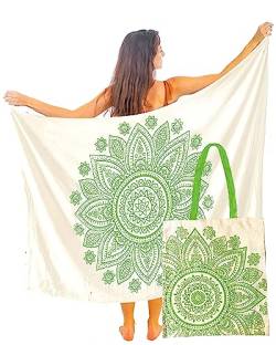 Mandala Life ART Damen Sarong, Pareo,Bikini Vertuschen, Strandtuch,Wickelrock, TapisserieWickeltuch Schal Halstuch - Hochwertiger Rayon - Weich und Leicht von Mandala Life ART