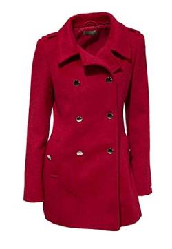 Wollmantel Mantel Damen von Mandarin in Rot - Gr. 40 von Mandarin