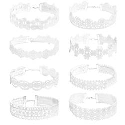 Manfnee 8PCS Choker Halskette Set Spitze Henna Choker Gothic Retro Braut Stetch Damen Schmuck Geschenk von Manfnee