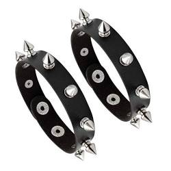 Manfnee Punk Gothic Armband Spike Niet Manschette Armreif Metall besetzt Armband Männer Frauen von Manfnee