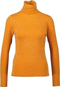 Mango Damen Langarmshirt mit Rollkragen orange (M) von Mango