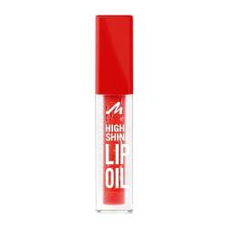 Manhattan High Shine Lip Oil 004 Vivid Red, intensive Lippenpflege mit Vitamin E und Kokosöl für ein natürlich glänzendes Finish, vegan von Manhattan