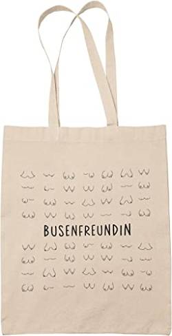 Manilu Lustige Tasche Busenfreundin, BFF Geschenk, Geburtstagsgeschenk, Geschenkidee, Geschenk Frauen, beste Freundin, Tasse Brüste Für die (liebste) Freundin |(Stoffbeutel - Natur) von Manilu