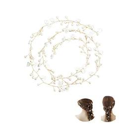 Damen Perle Hochzeit Haar Rebe, Mode Stirnband Haarspangen für Braut / 1M Mädchen Haarschmuck Zubehör Tragen Clips Schmuck Kopfschmuck für Brautjungfer von MansWill