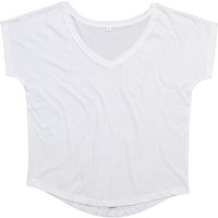 Mantis T-Shirt Damen Loose Fit V-Neck T-Shirt für Frauen (1-tlg) Weiter und tiefer V-Ausschnitt von Mantis