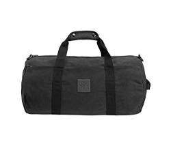 Canvas Barrel Bag - Sporttasche, 24 Liter, Duffel Bag Umhängetasche/Seesack mit Echt-Leder Veredelung (Manufaktur13) (Dark Grey) von Manufaktur13