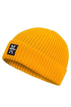 Manufaktur13 Heavy Knit Beanie - Wintermütze, Strickmütze, Ribbed, warme Mütze für Herren & Damen (M13) (Mustard) von Manufaktur13