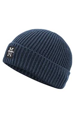 Manufaktur13 Heavy Knit Beanie - Wintermütze, Strickmütze, Ribbed, warme Mütze für Herren & Damen (M13) (Steel Blue) von Manufaktur13