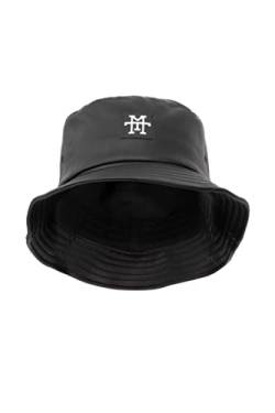 Manufaktur13 M13 Bucket Hat - Fischerhut, Anglerhut, Sonnenhut, Session Hat, Schlapphut, 100% Vegan (Black Out (Leather)) von Manufaktur13