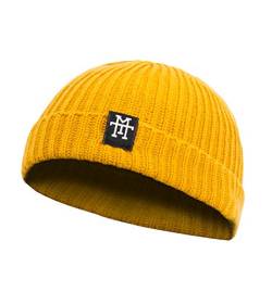 Manufaktur13 M13 Heritage Docker Beanie - Dockermütze, Work Wear Dockercap, Fischermütze, Strickmütze, Vegan (Mustard) von Manufaktur13