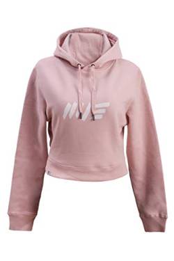 Manufaktur13 Oversize Crop Hoodie - Kapuzenpullover, Cropped Sweatshirt/Langarmshirt, Crop-Top Pullover für Damen/Frauen/Mädchen, bauchfrei, Kordeln aus Metall, Bolero (M13) (Rosé, M) von Manufaktur13