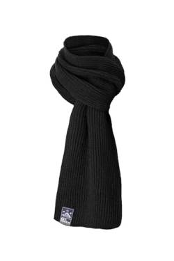 Manufaktur13 Rib Knit Scarf - Strickschal, Langschal, gestrickt, Schal mit Rippstrick Muster, Winterschal für Damen und Herren geeignet (Black) von Manufaktur13