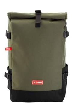 Manufaktur13 Roll-Top Backpack (Riot Gear) - Rucksack (22L) mit Flaschenhalter an beiden Seiten, Daypack mit Innenfächer, Laptopfach, gepolsterte Träger, Reißverschlussfach, für Damen & Herren von Manufaktur13