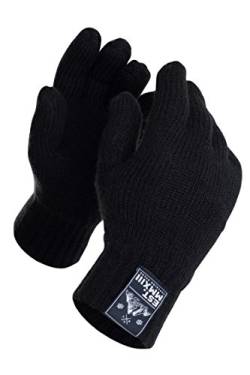 Manufaktur13 Rough Gloves - Handschuhe, Vollfingerhandschuhe, Unisex Strickhandschuhe mit Thinsulate Futter in verschiedenen Größen/Farben (L/XL, Black Out) von Manufaktur13