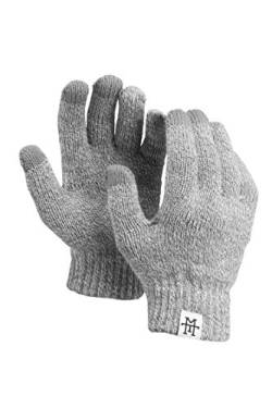 Manufaktur13 Smart Gloves - Smartphone Handschuhe, Vollfingerhandschuhe Handy tauglich, Unisex Strickhandschuhe mit Thinsulate Futter in verschiedenen Größen/Farben (Asphalt, L/XL) von Manufaktur13