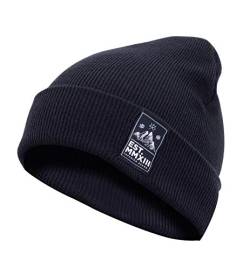 Rough Beanie - Mütze, Strickmütze mit Echt-Leder Veredelung (Manufaktur13/M13) von Manufaktur13