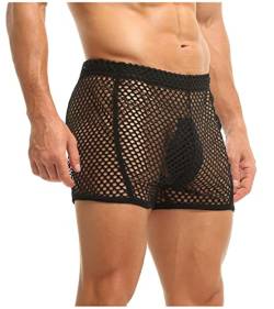 Manview Herren Shorts Netzshorts Netz Unterhose semi transparent (XL) von Manview