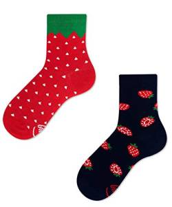 Many Mornings Socken Kinder - Strawberries Kids Fruit Erdbeeren (23-26 Kids) von Many Mornings