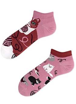 Many Mornings Socken Low unisex Knöchelsocken Playful Cat (39-42 CA) von Many Mornings