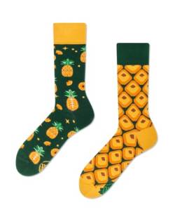 Many Mornings - The Pineapple - Mismatched Socken - Ananas (43-46) von Many Mornings