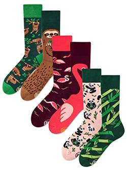 Many Mornings Unisex Socken Faultier Panda Flamingo - 3er Pack - 35-38 von Many Mornings