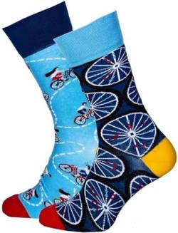 Many Mornings Unisex The Bicycles Mismatched Socken, Multi-Color, 39-42 von Many Mornings