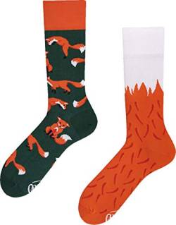 Many Mornings Unisex The RED Fox Mismatched Socken, Multi-Color, 39-42 von Many Mornings