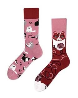 Many Mornings unisex Socken - Playful Cat/Spielerisch Katze (43-46) von Many Mornings