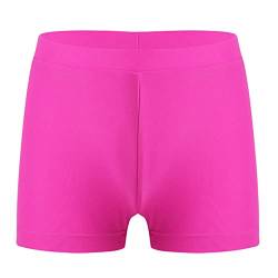 Manyakai Sommer Kurz Badeshorts Kinder Mädchen Schnell Trocknend Schwimmshorts Einfarbig Boardshorts Slim Fit Beachwear Gr. 98-164 Hot Pink 110-116 von Manyakai