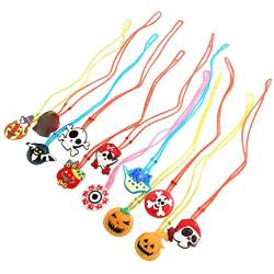 Maouira 5 Stück Halloween-Halsketten LED-Licht-Halsketten für Halloween-Party-Kostümzubehör Geschenktütenfüller Halloween-Halsketten für Frauen Halloween-Halsketten für Kinder von Maouira