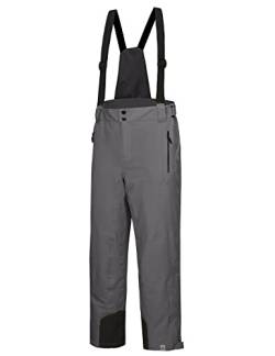 Mapamyumco Herren Snow Ski Bib Mountaineering Pants wasserdichte, Winddichte, wärmeisolierende Skihose mit Abnehmbarer Schlinge Grau L von Mapamyumco