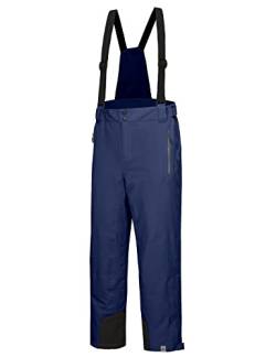 Mapamyumco Herren Snow Ski Bib Mountaineering Pants wasserdichte, Winddichte, wärmeisolierende Skihose mit Abnehmbarer Schlinge Marineblau L von Mapamyumco