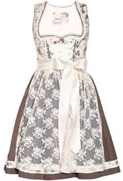 MarJo Dirndl Daja 58er Länge Creme Schoko Knielang Tracht (58er Länge Creme Schoko, 36) von MarJo