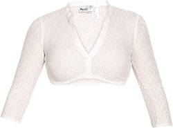 MarJo Dirndlbluse Dilana Linda schwarz Creme Spitze v-Ausschnitt (3/4 Arm Off White, 46) von MarJo