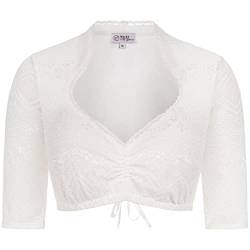 MarJo Trachten Damen Trachten-Mode Dirndlbluse Griselda-Elena in Weiß, Größe:40, Farbe:Weiß von MarJo