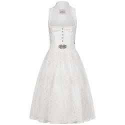 MarJo Trachten Damen Trachten-Mode Midi Hochzeitsdirndl Marianna in Weiß, Größe:36, Farbe:Weiß von MarJo