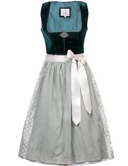 MarJo Trachten Samt Dirndl Chera 580465 | Smaragd Grün - 65cm 46 von MarJo