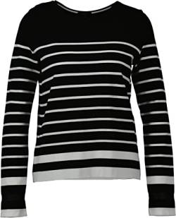 Marc Cain Damen Pullover, Langarm, schwarz-weiß gestreift (as3, Numeric, Numeric_42, Regular, Regular) von Marc Cain