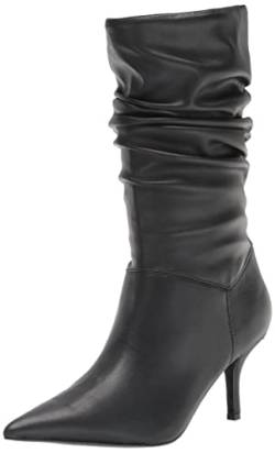 Marc Fisher Damen Manya Mode-Stiefel, schwarzes Leder, 38.5 EU von Marc Fisher