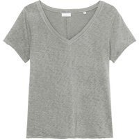 Marc O'Polo DENIM T-Shirt, V-Ausschnitt, uni, für Damen, grau, M von Marc O'Polo DENIM