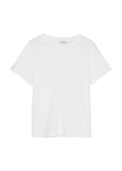 Marc O'Polo Damen 51117 T-Shirt mit dezentem Print, supersoftes Oberteil aus Bio Baumwolle, Kurzarmshirt für Frauen, 100, XXS von Marc O'Polo