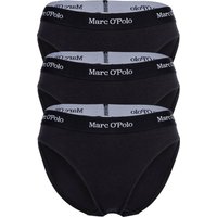 Marc O'Polo Essentials Slip, 3er-Pack, Logo-Bund, für Damen, schwarz, L von Marc O'Polo