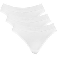 Marc O'Polo Essentials String, 3er-Pack, Logo-Bund, für Damen, weiß, L von Marc O'Polo