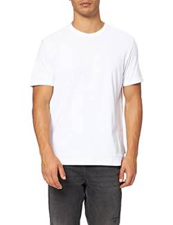 Marc O'Polo Herren 51556 T-Shirt Mit Rundhals-Ausschnitt, Bequemes Oberteil Aus Bio Baumwolle, Klassisches Kurzarmshirt Für, Weiß, XL EU von Marc O'Polo