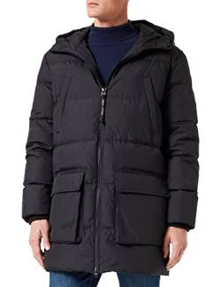 Marc O'Polo Herren 70336, Steppmantel mit Daunen-Federn-Füllung, Herren Wintermantel aus wasserabweisendem Material, Daunenmantel im Puffer-Stil, Schwarz (Schwarz 990), XL von Marc O'Polo