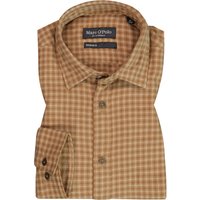 Marc O'Polo Herren Hemd beige Baumwolle kariert von Marc O'Polo