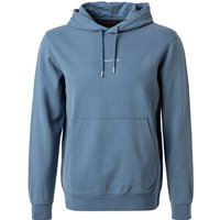 Marc O'Polo Herren Hoodie blau Baumwolle unifarben von Marc O'Polo