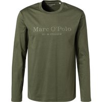 Marc O'Polo Herren Longsleeve grün Baumwolle von Marc O'Polo