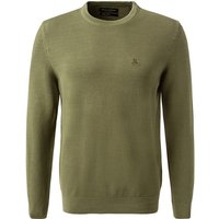 Marc O'Polo Herren Pullover grün Baumwolle unifarben von Marc O'Polo