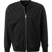 Marc O'Polo Herren Sweatjacke schwarz Baumwolle unifarben von Marc O'Polo